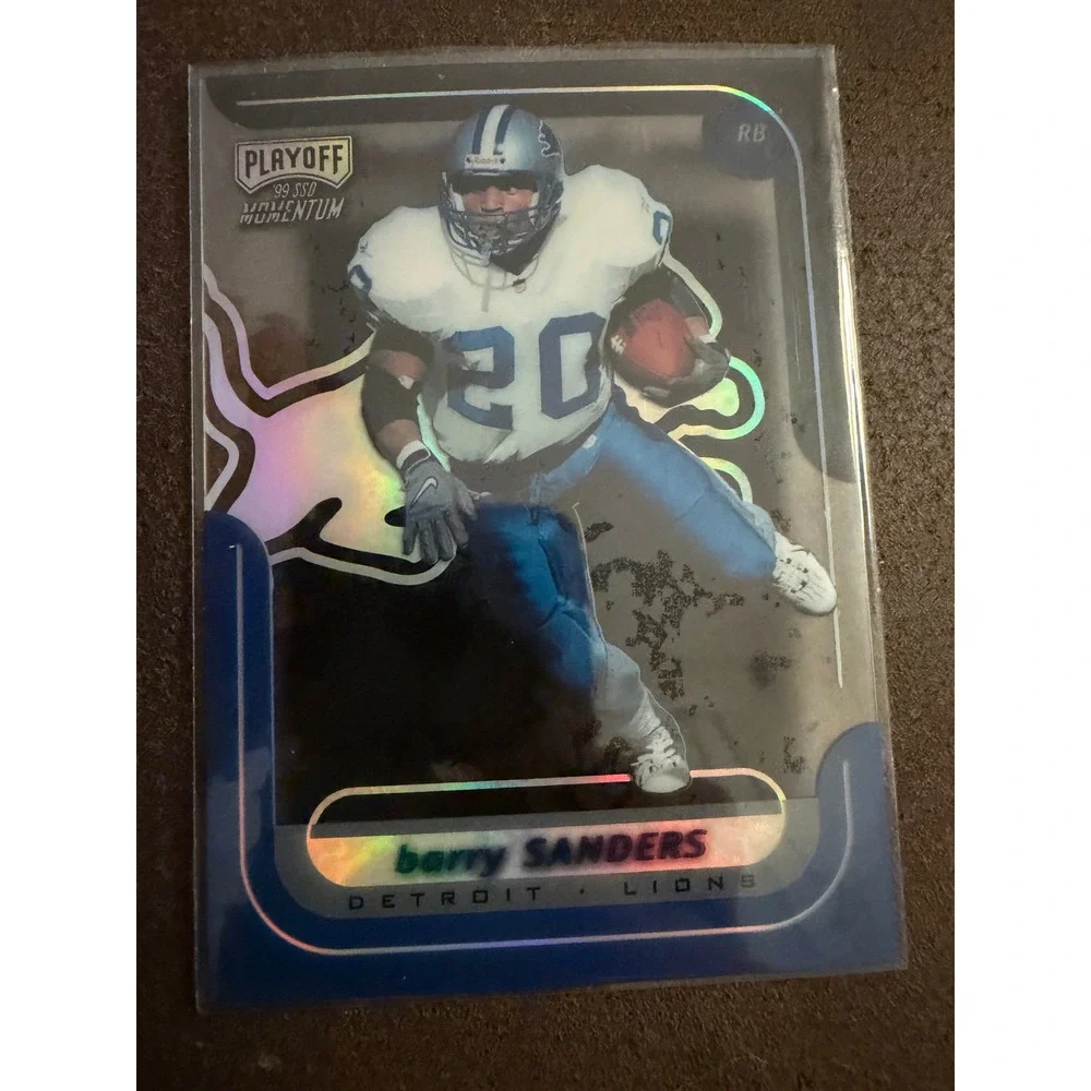 1999 Playoff Momentum SSD Barry Sanders Detroit Lions Card 117 NFL Football